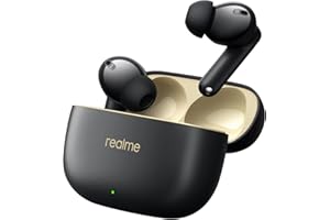 realme Buds T300 Wireless 30dB Active Noise Cancelling Bluetooth 5.3 TWS Headset 40 Hours of Battery Life,Waterproofing,Battery Compartment(T300, Black)