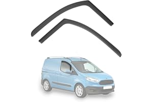 Modifycar - Juego de 2 Deflectores Ventanilla Delanteras Compatible con Ford Transit Tourneo Courier | 2014-2023 (1ª Generación) | 2 Uds | Color Ahumado Oscuro
