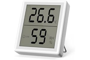 SONOMO Thermometer Hygrometer Innen, Temperatur und luftfeuchtigkeitsmesser Innen, LCD Digital Raumthermometer Zimmerthermometer, für Innenraum, Wohnzimmer, Babyraum, Büro (Weiß) H10