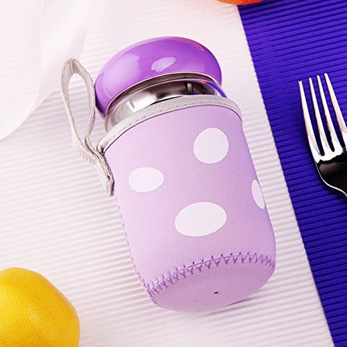 KXZZY Glass Portable Leak-Proof Cup Cup Creative Couples Student Cup Mugs,Taro purple 320ml+ Cup of Tea Cup brush