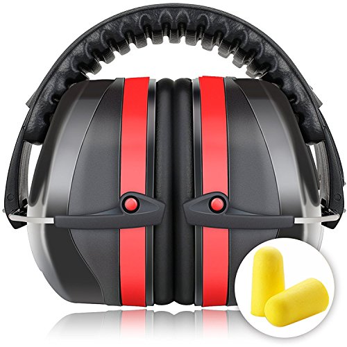 Fnova Protectores auditivos 34dB más altas Muffs NRR,Oído defensiva 