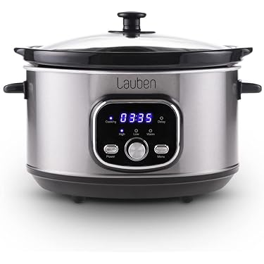 Slow Cooker Elettrico GreenPan 4QT 6 In 1 &ndash; Ceramica, Coperchio In Vetro, Nero Opaco