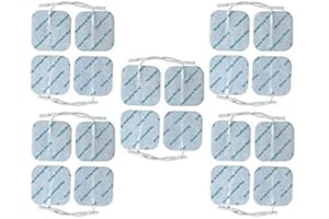 HEALTHCARE WORLD Électrodes Tens 5x5cm Électrodes auto-adhésives (20 pièces) Compatibles avec les machines Neurotrac, Tenscare, Auvon tens