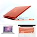 Produktbild New matt/Crystal Clear Case mit Tastatur Cover + Displayschutzfolie für MacBook Pro 15 Laptop Tasche für Mac Book 39,1 cm Laptop Fall ^ Kristall Orange.