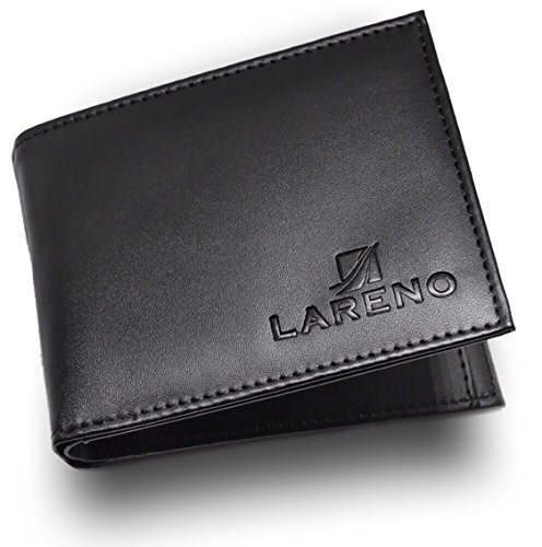 Preisvergleich Produktbild Schwarze Herren Geldbörse / Elegant schlankes Portemonnaie – klassisches und modernes Design vereint / Erstklassiges Accessoire zu jedem Anlass