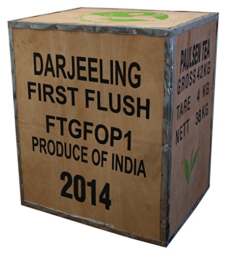 Original Teekiste Darjeeling Indien groß aus Holz Übersee 40 x 50 x 60 cm - 3