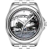 Personalisierte Herrenuhr Mode wasserdicht Uhr Armbanduhr Diamant 310. City Street B?Gen Digital Ink Drawing