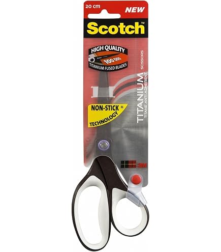 Scotch 20cm Titanium Scissors – Titanium-Fused Blades, Comfort Grip, Ambidextrous (White/Green) - View #14