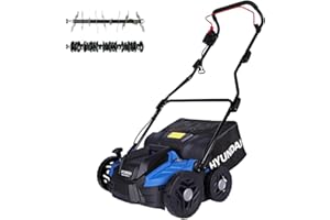 Hyundai Elektro-Vertikutierer SC3601E; 1500 W, 36 cm Arbeitsweite, 45 L Fangkorb; rasenlüfter, Moosentferner; 5-Fach verstellbare Arbeitshöhe