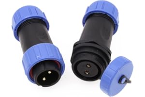 Eonvic HE21 2 Pin Aviazione Circolare Connettore Filettato Spina Maschio Presa Femmina Impermeabile IP68 Connettore Cavo in Linea per Dispositivo Industriale Segnale di Potenza