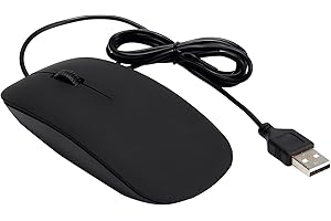 4T4+ USB 3.0 Wired Slim Mouse, Optical 2.4GHZ USB Desktop Mouse, 3 button mouse 1600 DPI, Ultra Slim USB Wired Mouse For Laptop, Computer, Windows PC, Desktop, Laptop Gaming Accessories