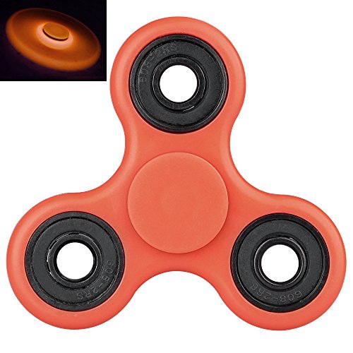 Mothca 4 Mins Fidget Spinner Hand Finger Toy Tri-Spinner Stress Reducer With Premium Hybrid Ceramic Bearing - Perfect For Anxiety Adult Children [Lifetime Warranty] (Red)