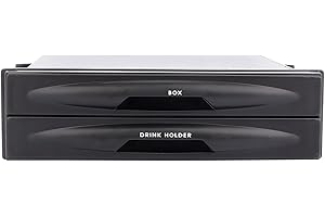 YOSOO Kit universal con cajón de almacenamiento y posavasos para coche de Yooso, para compartimento de radio de DIN simple/doble