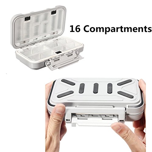 Waterproof Fishing Tackle Box, Durable Container Bait Storage Tackle Organizer Adjustable Dividers Fishing Accessories Holder for Storing Swivels Hooks Lures