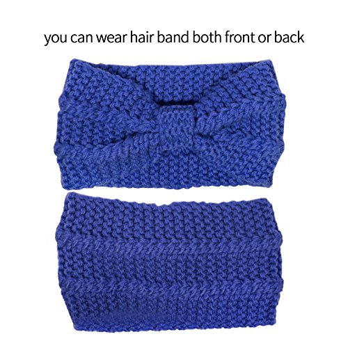 HBF 6 stk Kopfband aus Stirck Haarband Häkelarbeit Schleifeformig Stirnband Winter und Frühling