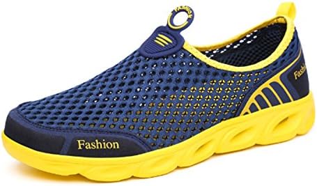 Mens Mesh Fashion Sneakers Shape-Ups Slip On Walking Sports Casual Shoes Athlectic Trainer Breathable Mesh Running Shoes Outdoor Loafers ( Color : Blue , Size : US10/EU43/UK9.5/CN43 )