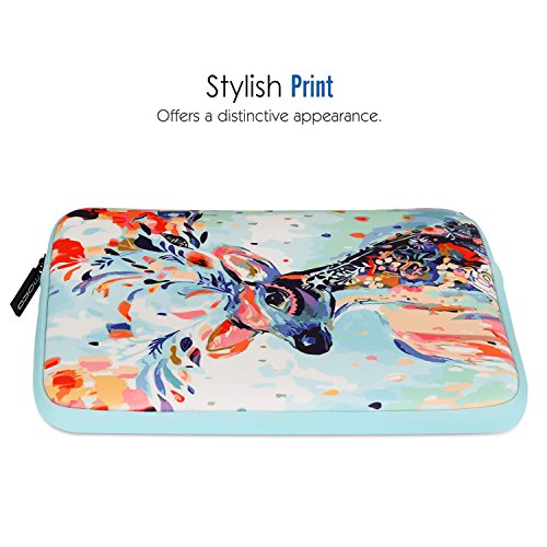 MoKo Universal 9-10″ Sleeve Hülle – Tragbare Neoprene Schutztasche für iPad 1/2/3/4, iPad Air/Air 2, iPad Pro 9.7″, Lenovo Yoga Book 10.1″, Samsung Galaxy Tab E 9.6, Tab A 10.1, Weihnachtsrotwild - 7