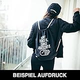 HASHTAGSTUFF® Turnbeutel mit Spruch / verschiedene Sprüche & Designs auswählbar / Beutel: Schwarz / Rucksack / Jutebeutel / Sportbeutel / Hipster -