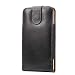 Produktbild Ambaiyi Schwarz Genuine Echt Ledertasche Ledergürtel Clip Schale Gürtelclip Halfter Vertikale Hülle Gürteltasche für Alcatel Pop 4+ Idol 4s , Lenovo P2 , Xiaomi Redmi Note 4 4X , Asus Zenfone 3 Max 5.5" , Motorola Moto E4 G5 Plus…