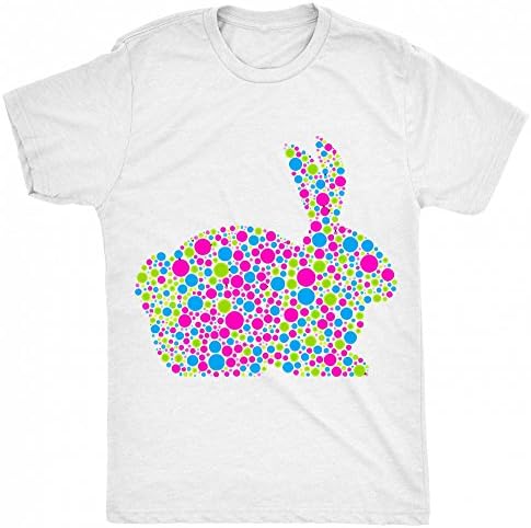 Pablo Prints spotty bunny crazy clothing funny cute easter Unisex-children T Shirt - White - S (7-8 Years)
