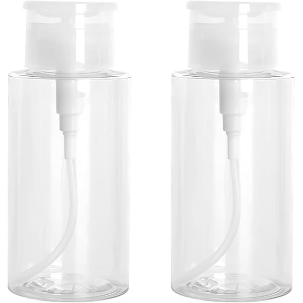 Nagellackentferner Pumpspender – 180 Ml, Transparente Flasche (2 Stück), Für Unterwegs & Zu Hause
