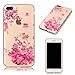 Produktbild Soft Hülle für iPhone 7 Plus (5.5 Zoll),Durchsichtig Hülle für iPhone 7 Plus,Leeook Creative Rosa Rot Gelb Blumen Drucken Muster Design TPU Silikon Clear Transparent Schutzhülle Ultra Slim Weich Flexible Tasche Etui Stoßdämpfend Schutz Handytasche Schale Bumper Shell Case Cover für iPhone 7 Plus (5.5 Zoll) + 1 x Schwarz Eingabestift-Pink Red Yellow Flower