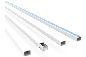 TOM CALLAHAN ASSOCIATES, INC Canaletas para Cableado para esconder esconder Cables - Canaleta Cables Pared. Canaleta Pasacables Esconde Cables Rápidamente. Canaleta Adhesiva para Ocultar Cables - 4 Metros (12x9mm)