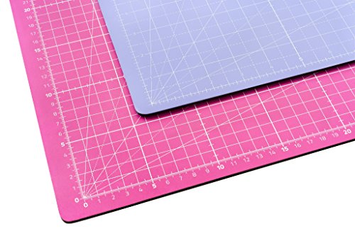 Selbstheilende Schneidematte A2 in Pink, Blau, Grün. Perfekt zum Nähen, Basteln und Patchworken. 60×45 beidseitig bedruckt. cm und inch Angabe - 7