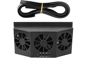 EECOO Ventilatore per auto, ventilatore solare portatile per finestre sottili Ventilazione dell' per auto Ventilatore di protezione ambientale a risparmio energetico per mantenere l' fresca