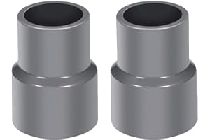 TOP-VIGOR Lot De 2 Raccords Réducteurs PVC DWV 20mm x 25mm Adaptateur De Tuyau Pour Réduction De Diamètre, Connexion Étanche Pour Systèmes D'Eau Potable Et Construction, Gris