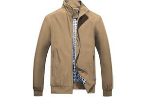 YOUTHUP Chaqueta de Hombre Regular Fit Casual Ropa Deportiva Chaquetas Ligeras