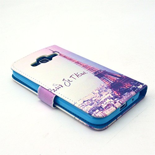 Samsung Galaxy Core Prime SM-G361 Funa de Cuero PU Leather Wallet Funda Carcasa flip cover para Samsung Galaxy Core Prime SM-G361F Funda Carcasa con Funci  n Soporte-Torres