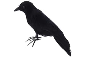 ADHG Corvo Artificiale Uccello Nero Realistico Corvi piumati Prop Decor per Halloween Display Event Party Home Garden Bar Decorazione Forniture Regalo