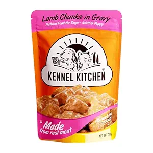 Kennel Kitchen Lamb Chunks in Gravy, Wet Dog Food for Adult and Puppy (Pack of 48 ), Small (KK-LCHUNKS48)