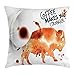 Produktbild ERCGY Coffee Art Throw Pillow Cushion Cover, Conceptual Design with Inverted Americano Cup Strong Animal Bull, Decorative Square Accent Pillow Case, 18 X 18 inches, Burnt Sienna Black White