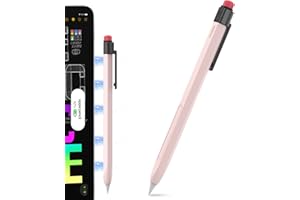 TRONWIN iPencil Case for Apple Pencil 2nd Generation Sleeve Silicone Protective Cover Perfect Grip Skin Classic Design with Sturdy Clip Compatible with Apple Pencil 2nd Generation (Pink)