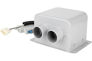 ZERODIS Riscaldatore elettrico per auto, 800W 2 Scaldabagno per riscaldamento invernale a 2 fori Sbrinatore di sicurezza ad alta efficienza Demister per campeggio, Sbrinamento in vetro(12V)