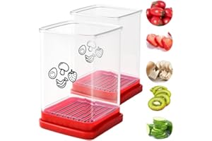 YAOZUP Gemüseschneider, 2 Stück Gemüsehobel, Cup Slicer, Gemüse Schneider, Obstschneider, Tassenschneider, Zwiebelschneider, Gurkenschneider, Küchengerät für Obst Eier Gemüse