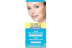 SURGI WAX Surgi Hair Removal Cream for Women - Extra Gentle Formula - Face and Sensitive Skin (28 ml) with Surgi Soothe Cream