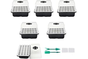 SHJOEE Mini szklarnia do uprawy roślin, zestaw 6 sztuk, 24 otwory, szklarnia pokojowa, skrzynka do uprawy z tworzywa sztucznego, z pokrywką, wentylacją, idealne do uprawy ziół, roślin