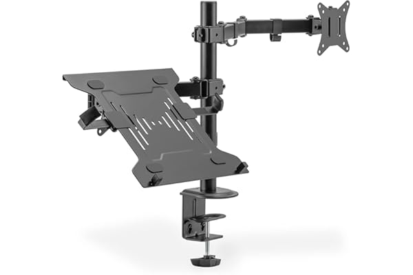 DIGITUS Support écran - Pince de table - Support pour ordinateur portable - 1 écran - Jusqu'à 32 pouces - VESA 75x75, 100x100 - Noir