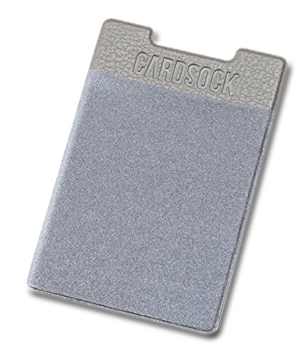 â¤ Cardsock - #1 Premium Smartphone Kartenhalter - grau / grey - Kreditkarten, Ausweise & Bargeld am Handy - Kartenfach & Kreditkartenhalter
