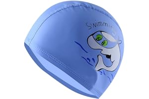 Flyorigin Czepek pływacki dla dzieci, chłopców i dziewcząt czepki pływackie, maluchy, dzieci, wodoodporny czepek kąpielowy dla dzieci w wieku 3-10 lat