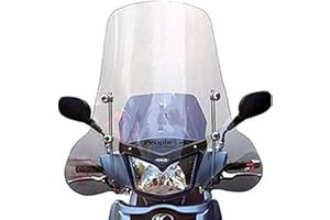 FACO PARABREZZA ALTO ATTACCHI COMPATIBILE KYMCO PEOPLE 50S-125S-200S 2005-2012 BLACK