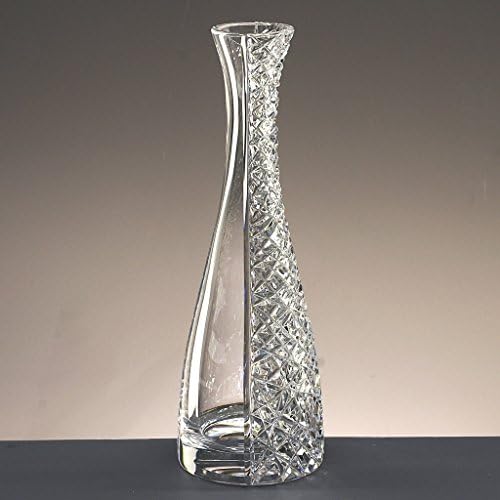 Crystal vase, flower vase, Bohemia, collection "COLD WIND", 30,5 cm. high.