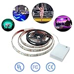 Simfonio Led Streifen Beleuchtung 1M 3.28Ft 30Leds IP65 Wasserdicht 5050 SMD Rgb Led Full Kit mit Mini Controller und Batterie Gehäuse für Heim Dekorative