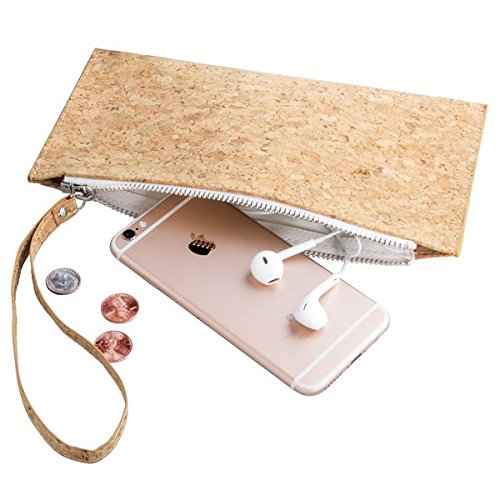 mDesign Accessoire Organizer – Aufbewahrungstasche für Pflegebedarf, Haarschmuck und Schminke – Behälter für Pflegeprodukte in schöner Kork-Optik – Größe: Klein - 2