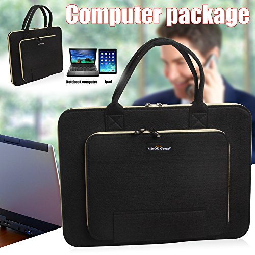 Sidiou Gruppe Mode Laptop Tasche Tablet PC Paket Laptop-Hülle wasserdichtes Gewebe Tasche Mode Laptop Tasche Tablet PC Paket Laptop-Hülle wasserdichtes Gewebe Tasche (17 Zoll, schwarz) - 8