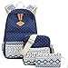 Produktbild Kinderrucksack, Art Und Weise Beiläufiger Wasserdichter Segeltuch-Rucksack 3-teilig Karikatur-Studentin-Tasche (1 Stück Enthält: Rucksack, Umhängetasche, Federmäppchen) (Color : Blue-1)