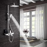 ALLE FUNKTIONEN: Ob Regendusche, Wannenarmatur, Handbrause oder Duschkopf wir haben an alles gedacht. Ob Sie ein komplett neues Bad planen oder Ihre Dusche lediglich aufwerten möchten, bietet Ihnen dieses Duschsystem höchsten Komfort in elegantem Design.